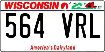 WI license plate 564VRL