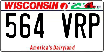 WI license plate 564VRP