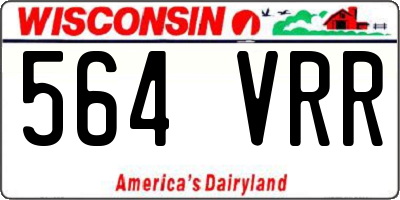 WI license plate 564VRR