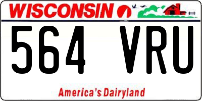 WI license plate 564VRU