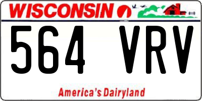 WI license plate 564VRV