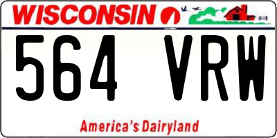 WI license plate 564VRW