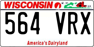 WI license plate 564VRX