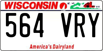WI license plate 564VRY