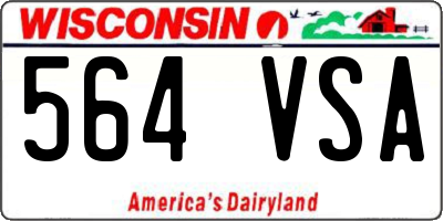 WI license plate 564VSA