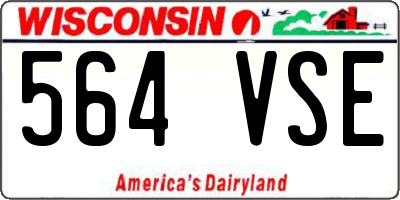 WI license plate 564VSE