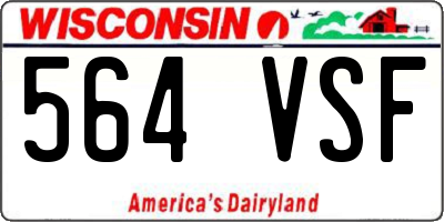 WI license plate 564VSF