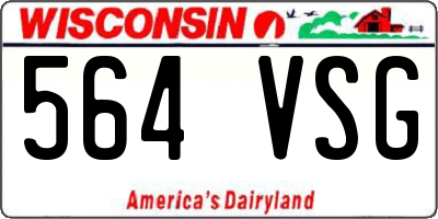 WI license plate 564VSG