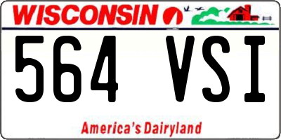 WI license plate 564VSI