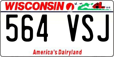 WI license plate 564VSJ