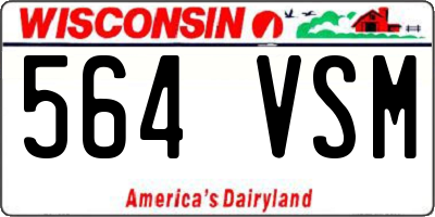 WI license plate 564VSM
