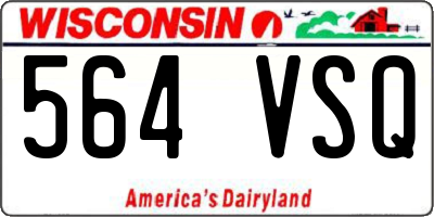 WI license plate 564VSQ