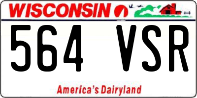 WI license plate 564VSR