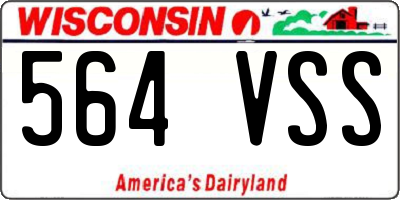 WI license plate 564VSS