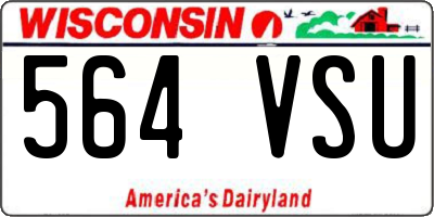 WI license plate 564VSU