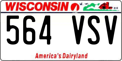 WI license plate 564VSV