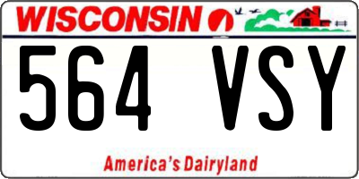 WI license plate 564VSY