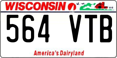 WI license plate 564VTB