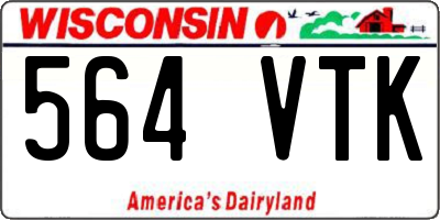 WI license plate 564VTK