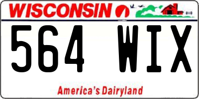 WI license plate 564WIX