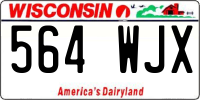 WI license plate 564WJX