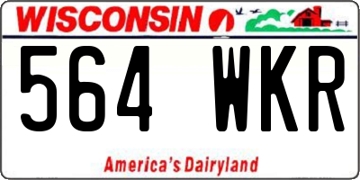 WI license plate 564WKR