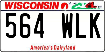 WI license plate 564WLK