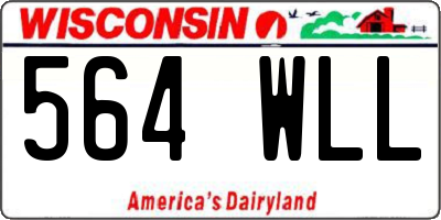 WI license plate 564WLL