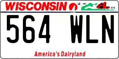 WI license plate 564WLN