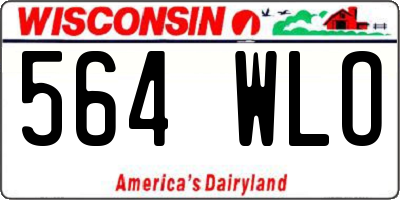 WI license plate 564WLO