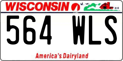 WI license plate 564WLS