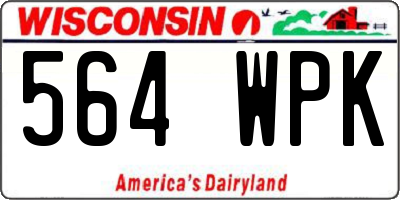WI license plate 564WPK