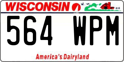 WI license plate 564WPM
