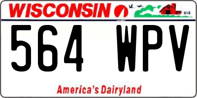 WI license plate 564WPV