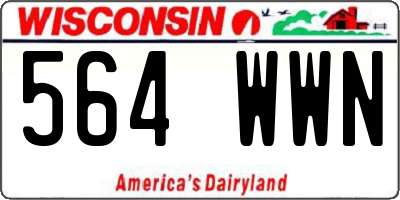 WI license plate 564WWN