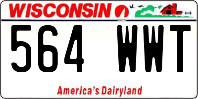 WI license plate 564WWT