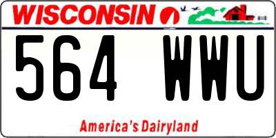 WI license plate 564WWU