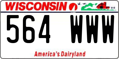 WI license plate 564WWW