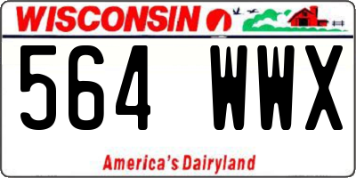 WI license plate 564WWX