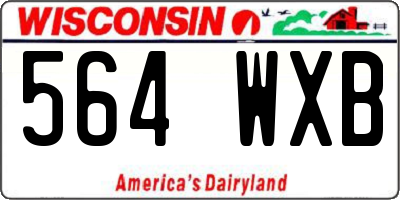 WI license plate 564WXB