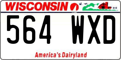 WI license plate 564WXD