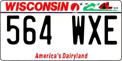 WI license plate 564WXE