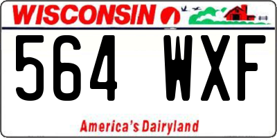 WI license plate 564WXF