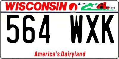 WI license plate 564WXK