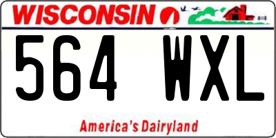 WI license plate 564WXL