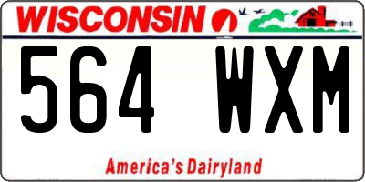 WI license plate 564WXM