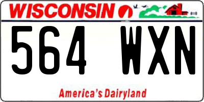 WI license plate 564WXN
