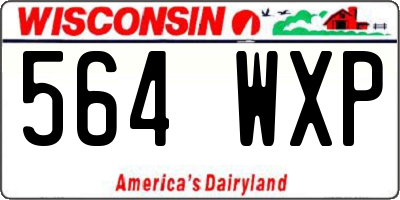 WI license plate 564WXP