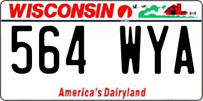 WI license plate 564WYA