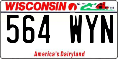 WI license plate 564WYN